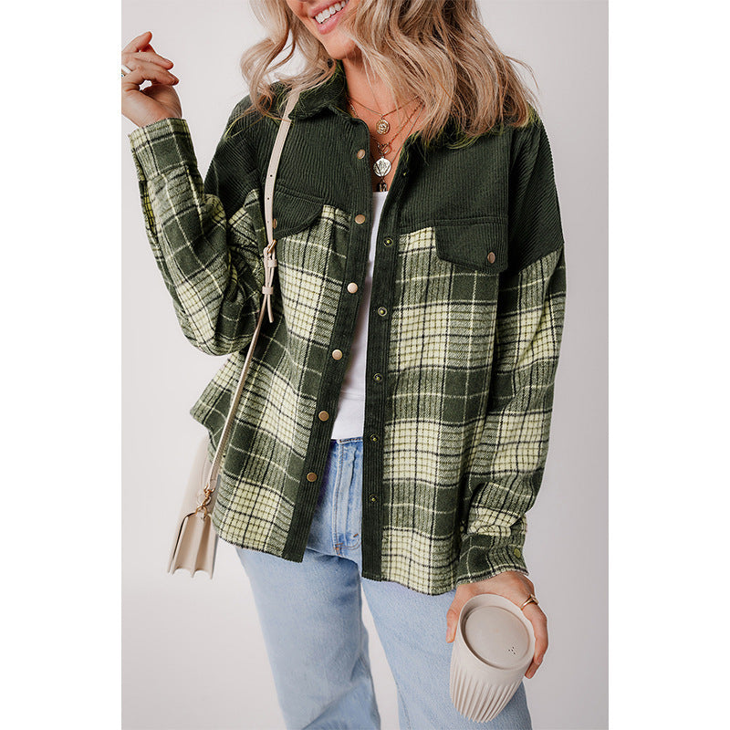 Color Contrast Patchwork Jacket Unique Special-Interest Outerwear