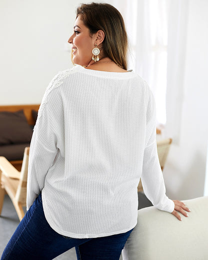 Long sleeve V-neck sweater