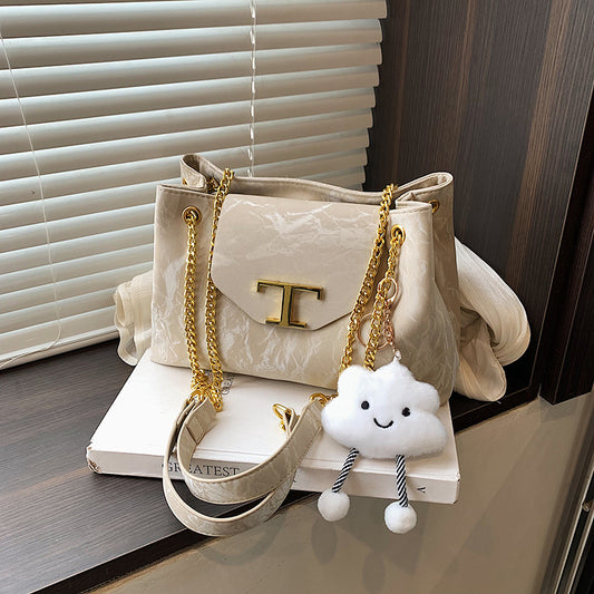 Versatile Double-Layer Tote Bag Large Capacity Handbag