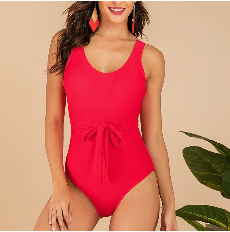 Printed Bikini Bodysuit One-Piece Swimsuit Monokini Beachwear