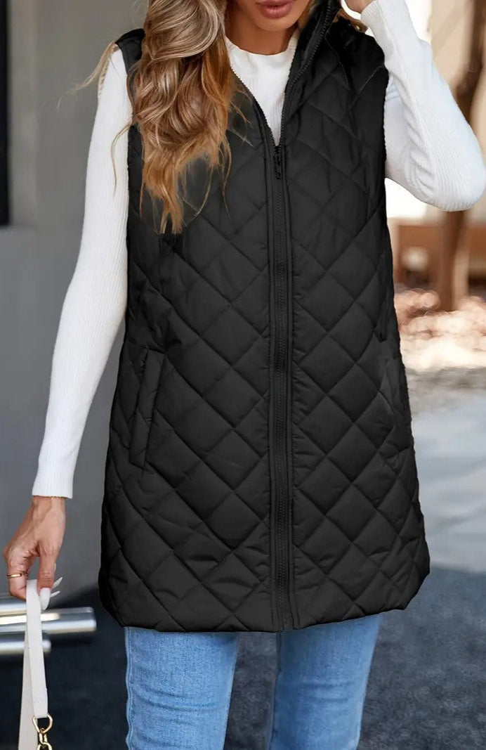 Stand Collar Sleeveless Vest Warm