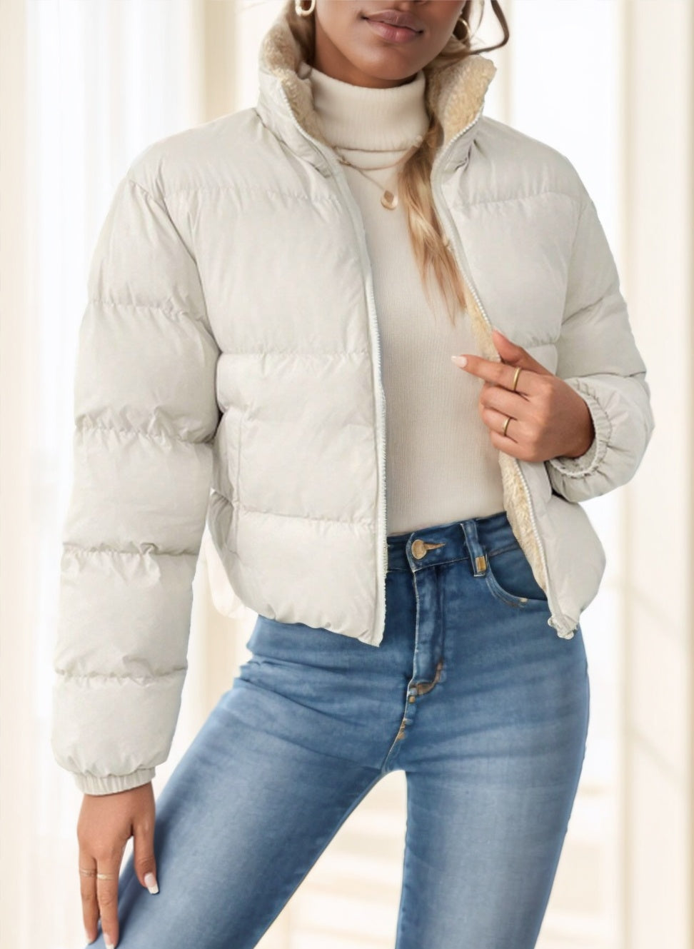 Frenchy Reversible Zip-Up Hooded Jacket
