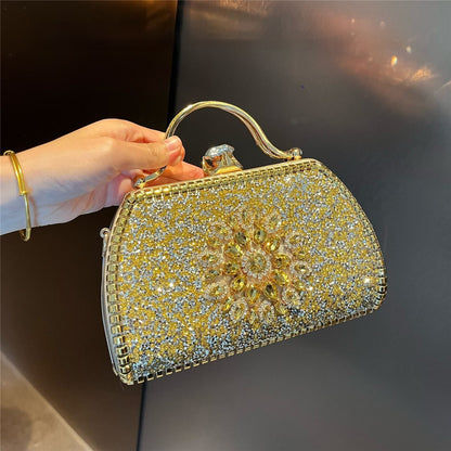 Alloy Rhinestone Carved Banquet Elegant Clutch