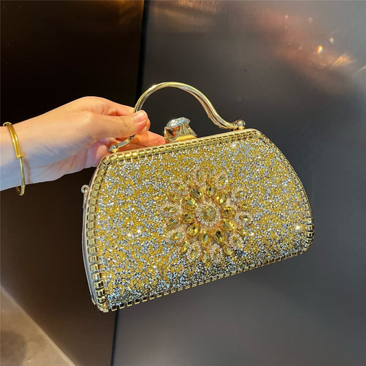 Alloy Rhinestone Carved Banquet Elegant Clutch