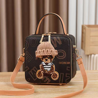 Fashion Bear Box Bag Portable Shoulder