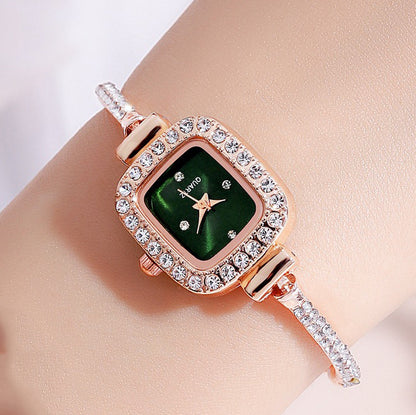 Diamond Square Watch Elegant Wristwatch