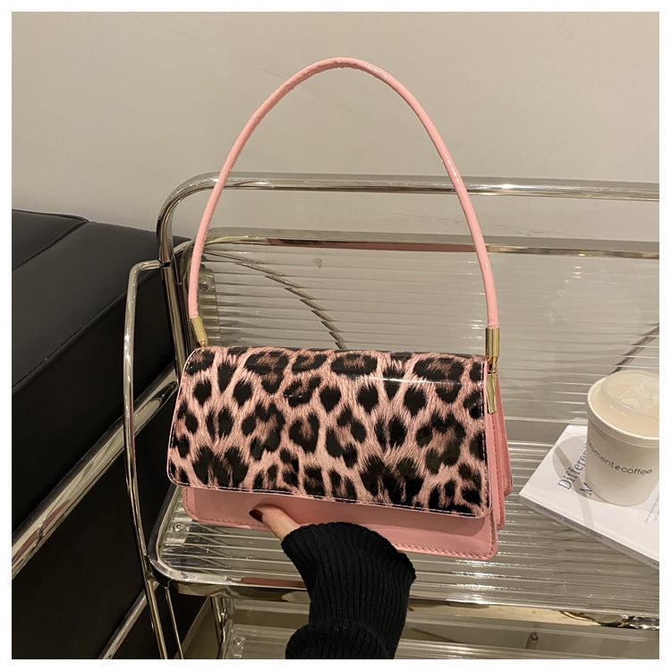Leopard Print Shoulder Messenger Bag Trendy Special-Interest Tote