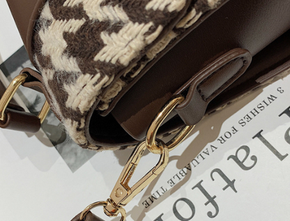 Houndstooth Bag for Daily Use