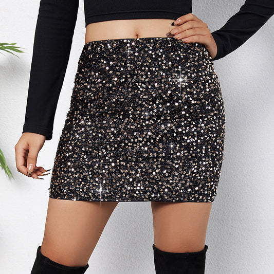 Temperament High Waist Hip-Wrapped Mini Skirt