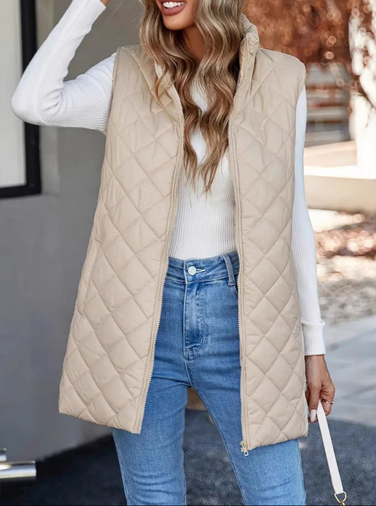 Stand Collar Sleeveless Vest Warm