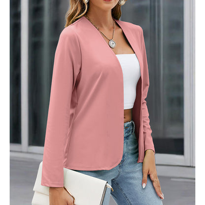 Plus Size Casual Blazer Open Front Long Sleeve Work Office Cardigan Jackets