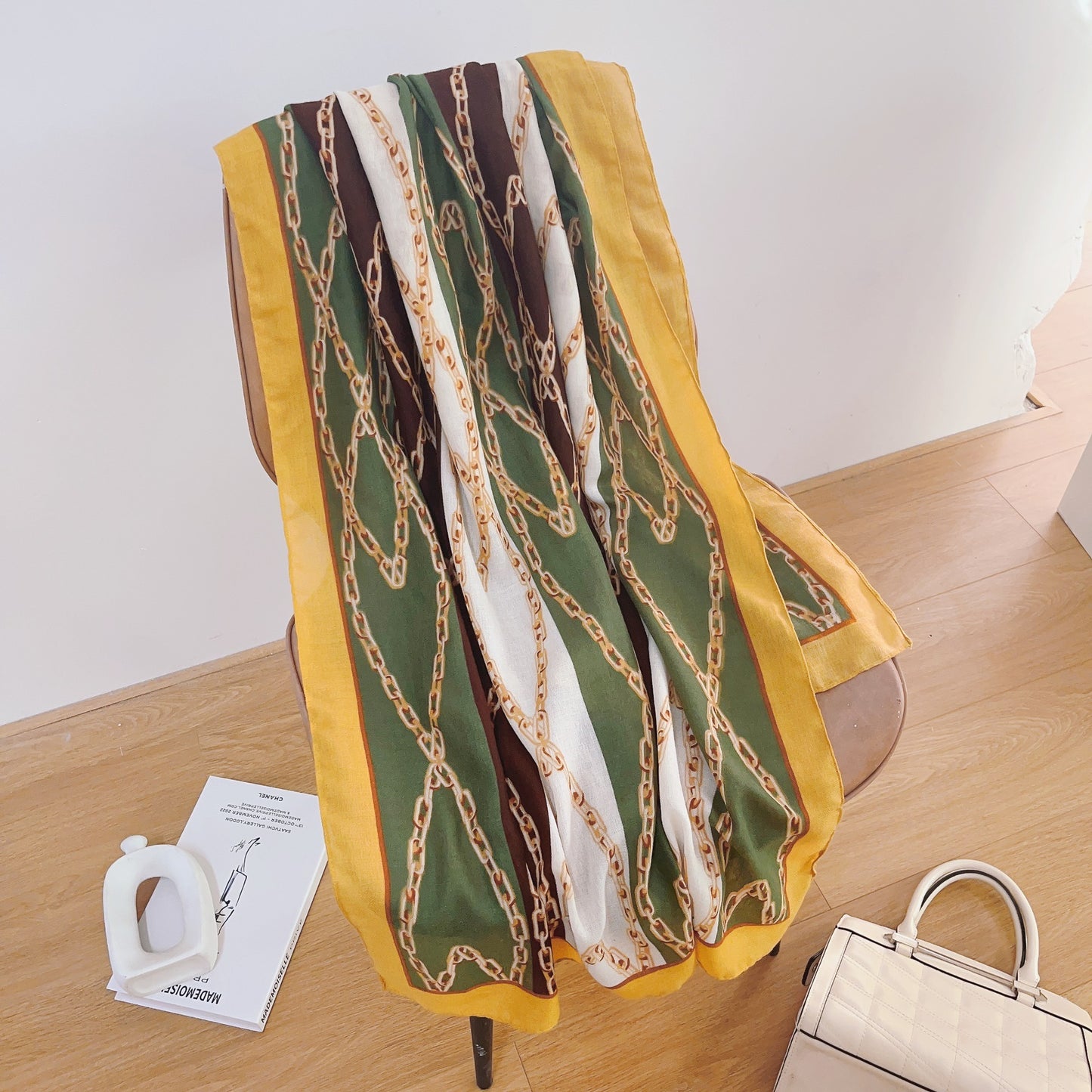 Printed Cotton And Linen Scarf