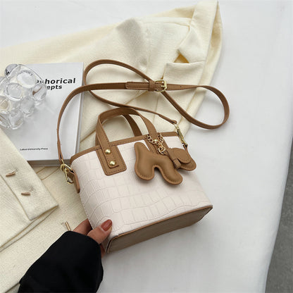 Stone Pattern Shoulder Messenger Bag