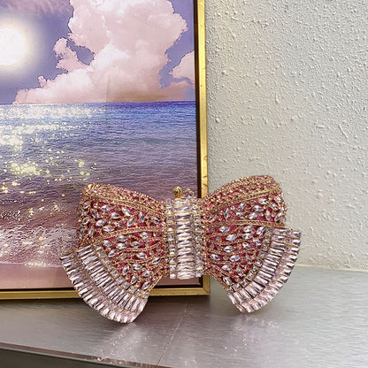 Fashion Metal Bow Clutch Stylish