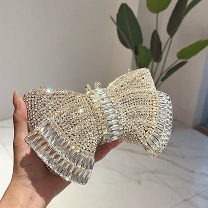 Fashion Metal Bow Clutch Stylish
