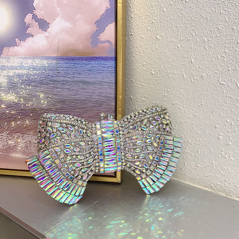 Fashion Metal Bow Clutch Stylish