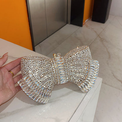 Fashion Metal Bow Clutch Stylish