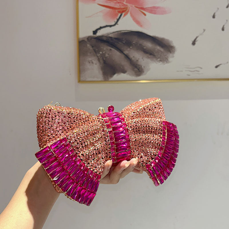 Fashion Metal Bow Clutch Stylish