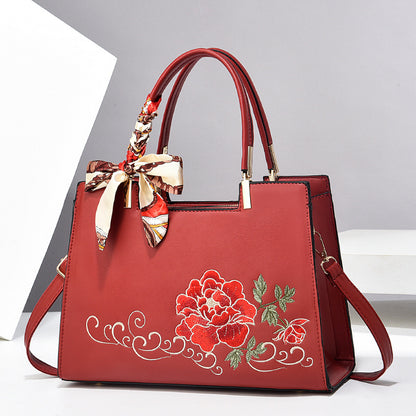 Large Capacity Embroidered Shoulder Bag