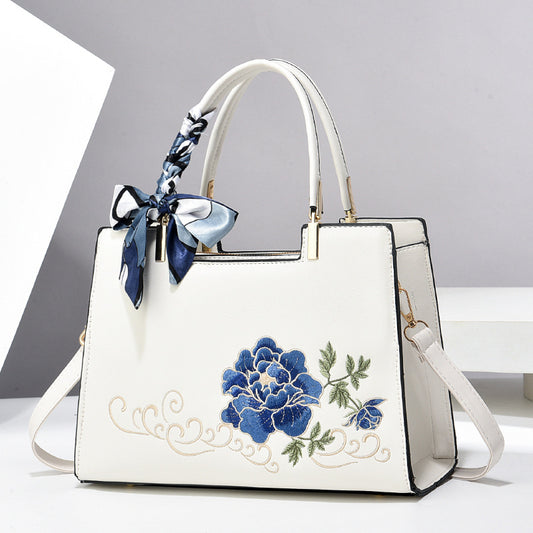 Large Capacity Embroidered Shoulder Bag
