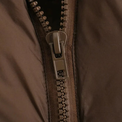 Brown Padded Sleeveless Jacket Waistcoat