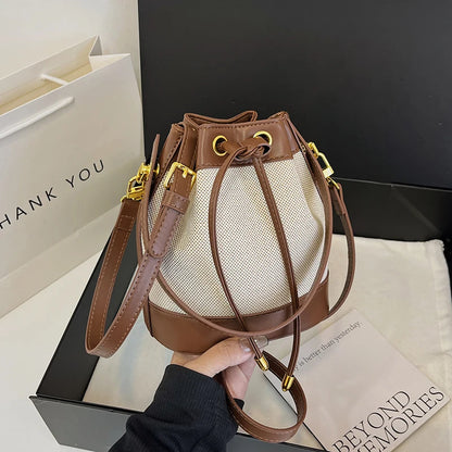 Vintage Quilted  Lightweight Bucket Bag