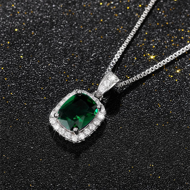 Geometric Pendant Necklace with Cubic Zirconia – Fashion Jewelry for Brides and Parties