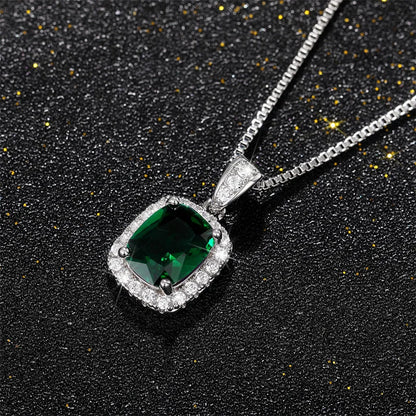Geometric Pendant Necklace with Cubic Zirconia – Fashion Jewelry for Brides and Parties