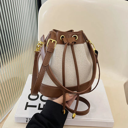 Vintage Quilted  Lightweight Bucket Bag