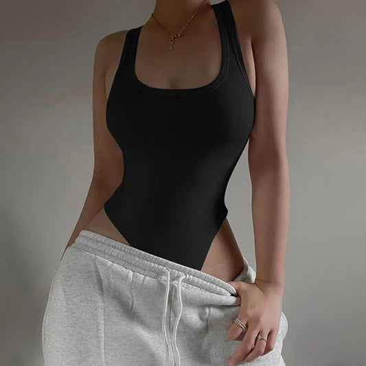 Sleeveless Knit Bodysuit for Women