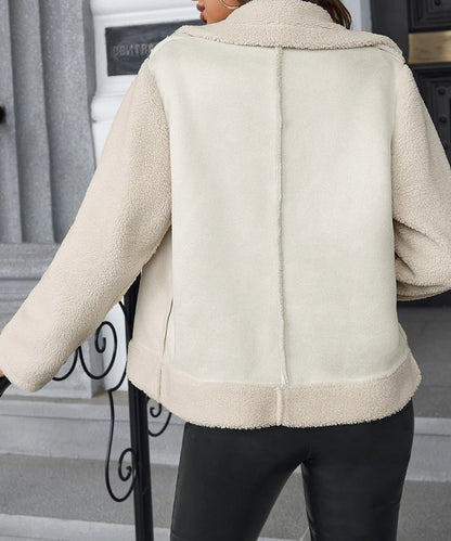 Plush Short Trendy Streetwear Jacket for Autumn & Winter