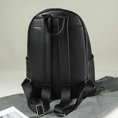 Soft Leather Backpack Large Capacity