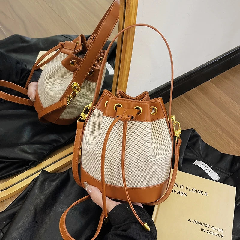 Vintage Quilted  Lightweight Bucket Bag