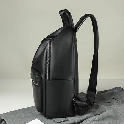 Soft Leather Backpack Large Capacity