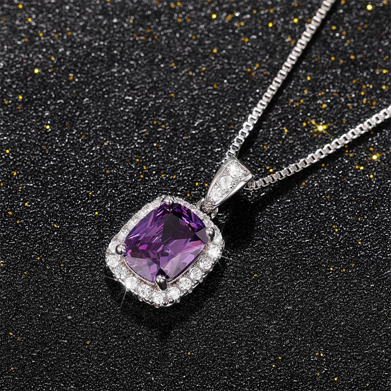 Geometric Pendant Necklace with Cubic Zirconia – Fashion Jewelry for Brides and Parties