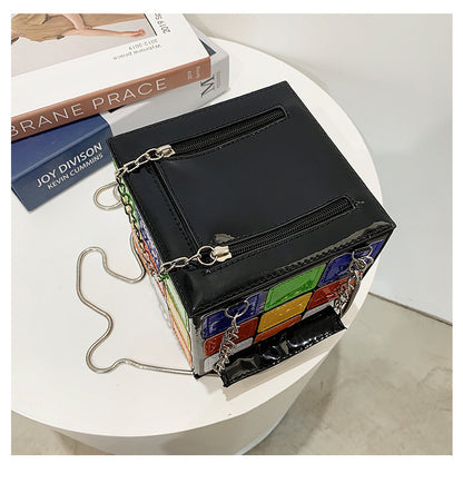 Fashion Rubik's Cube Chain Bag