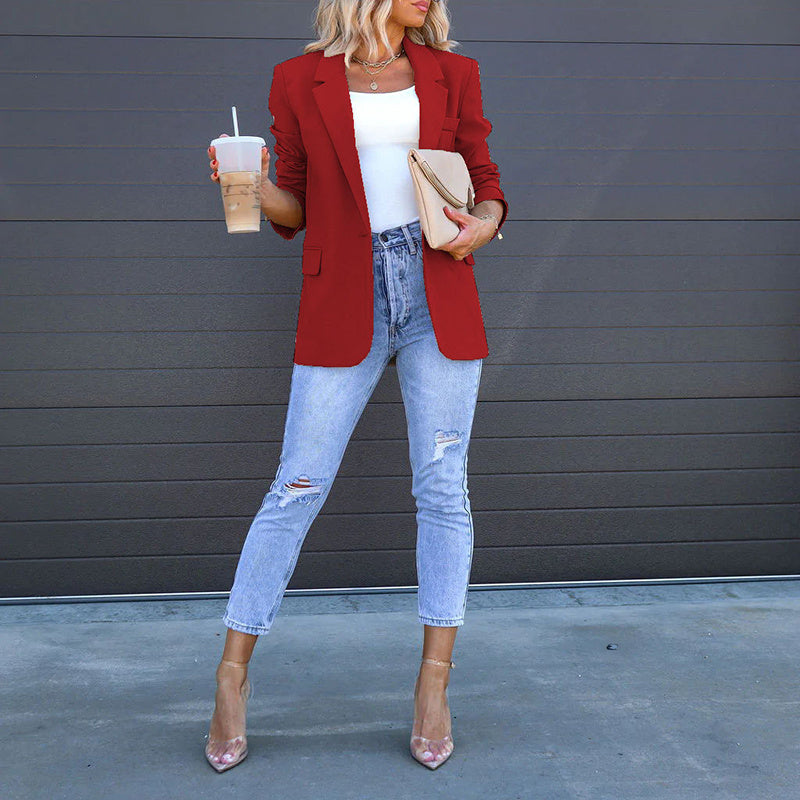 Chic & Professional Open-Front Casual Blazer