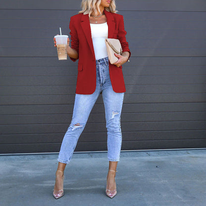 Chic & Professional Open-Front Casual Blazer