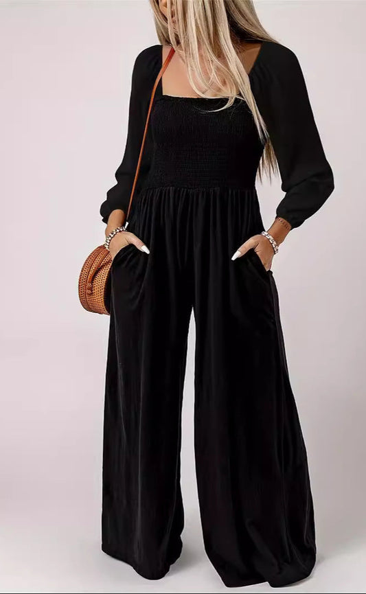 Wide-Leg Trousers Simple Style Pants