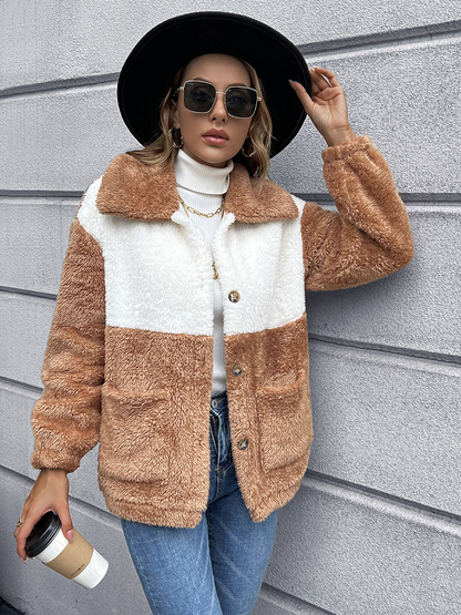 European And American Double Sided Plush Short Jacket