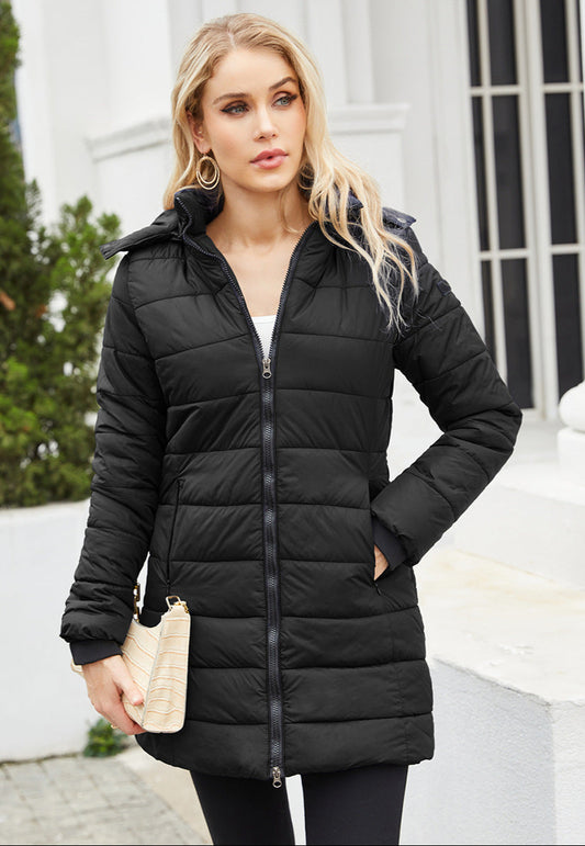 Waterproof Cotton-Padded Jacket Long Sleeve Warm Outerwear