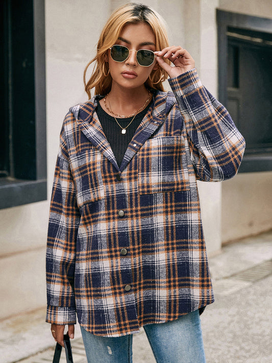 Loose Casual Hooded Jacket Long Sleeve