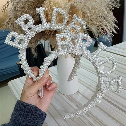 Vintage Pearl Bridal Hair Band Elegant Pearl