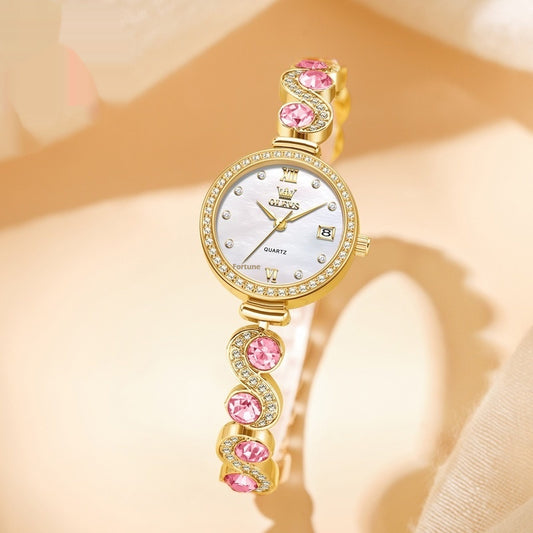 High-Grade Fritillary Face Quartz Watch Elegant Luxury