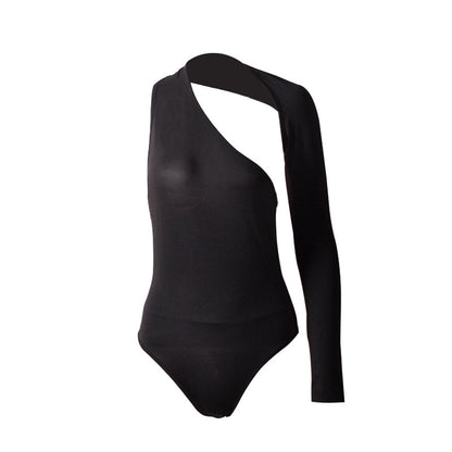 One-Shoulder Bodysuit Street Style
