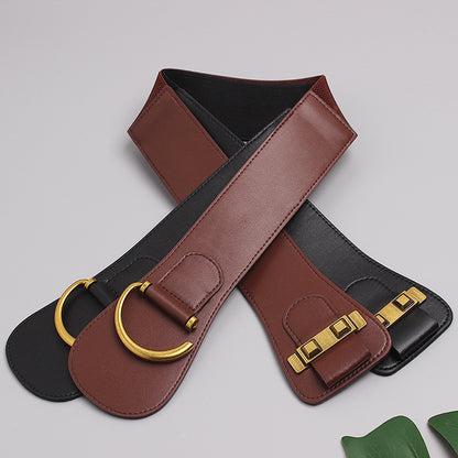 Elastic Leather Waist Belt