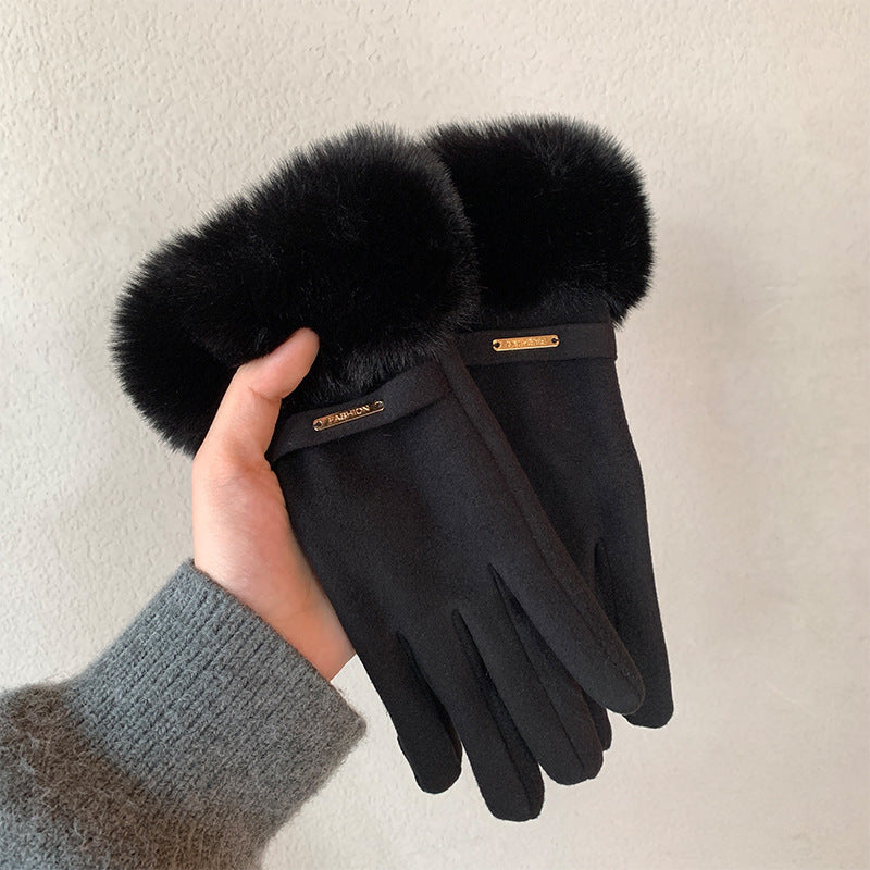Touch Screen Fleece-Lined Winter Gloves
