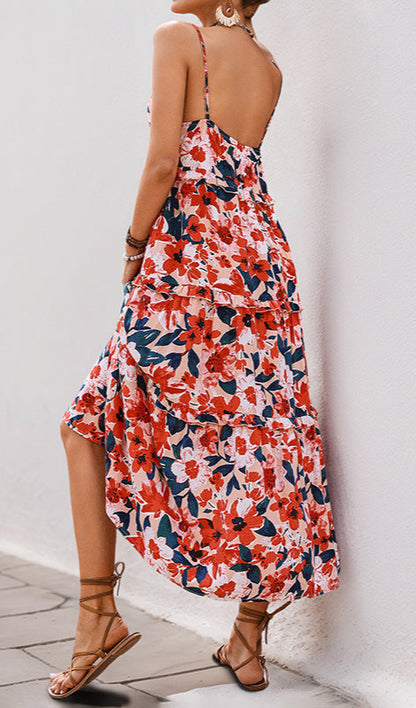 Floral Swing Dress Spaghetti Strap Sundress
