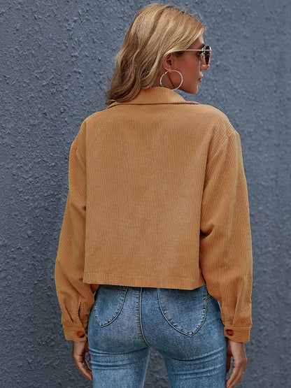 Corduroy Shirt Jacket Button Down Overshirt