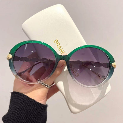 Concave Shape Retro Sunglasses UV Protection Shades